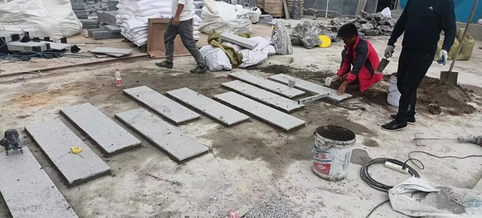 庭院施工過(guò)程